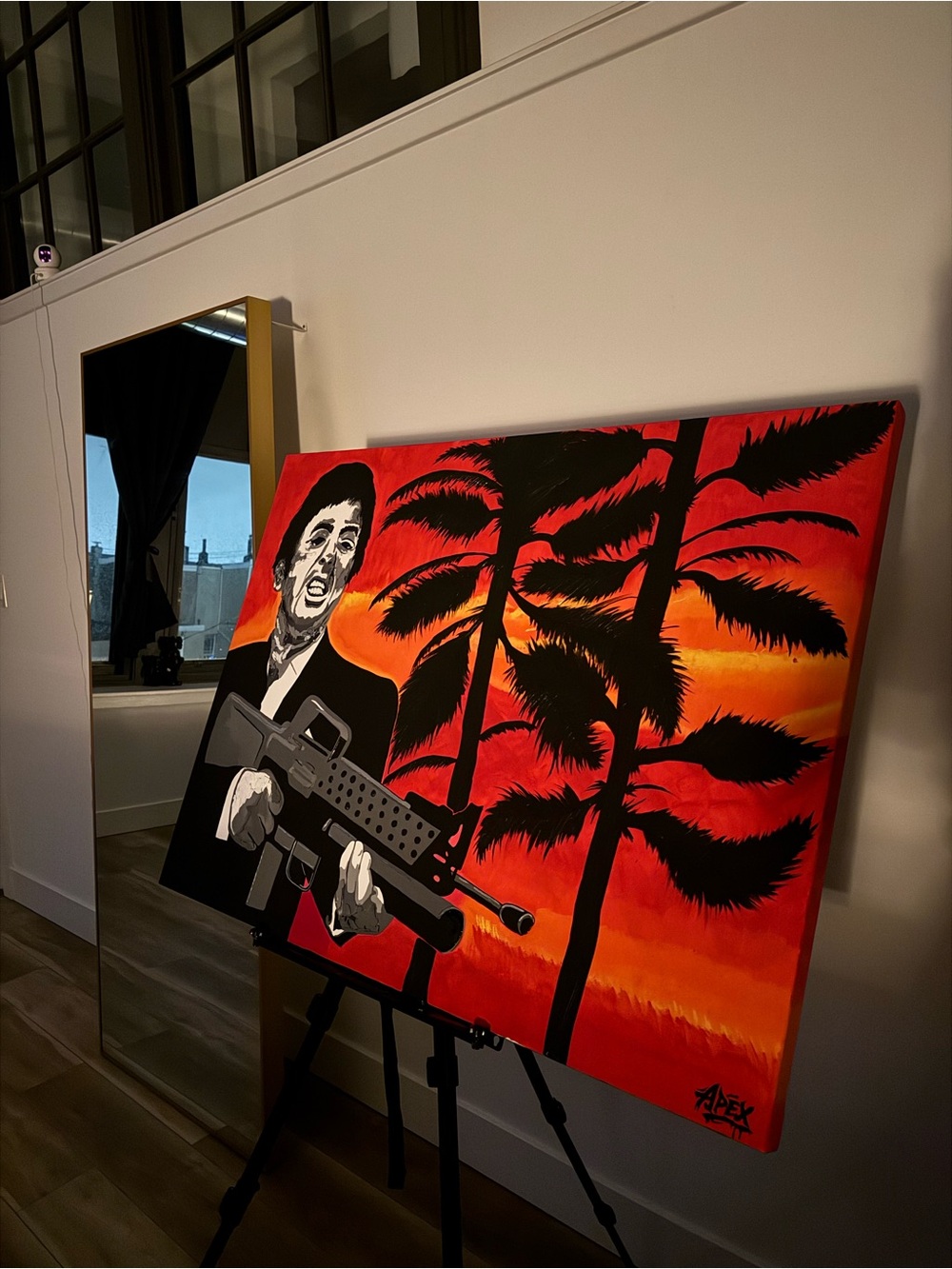 Scarface Sunset Palm Tree Canvas Art